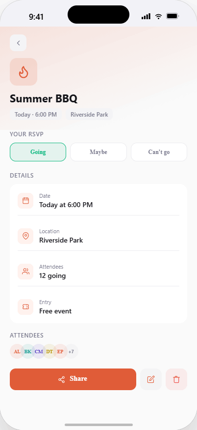 Event detail